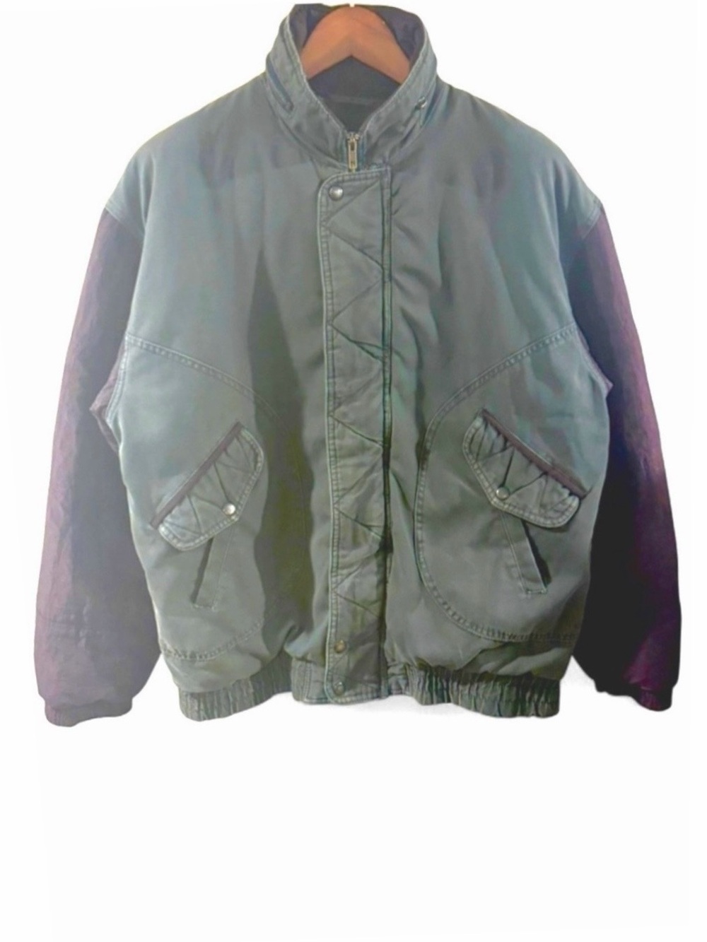 Vintage North Bay World-Travel Fleece-Lined Bomber Jacket Size Men’s Medium